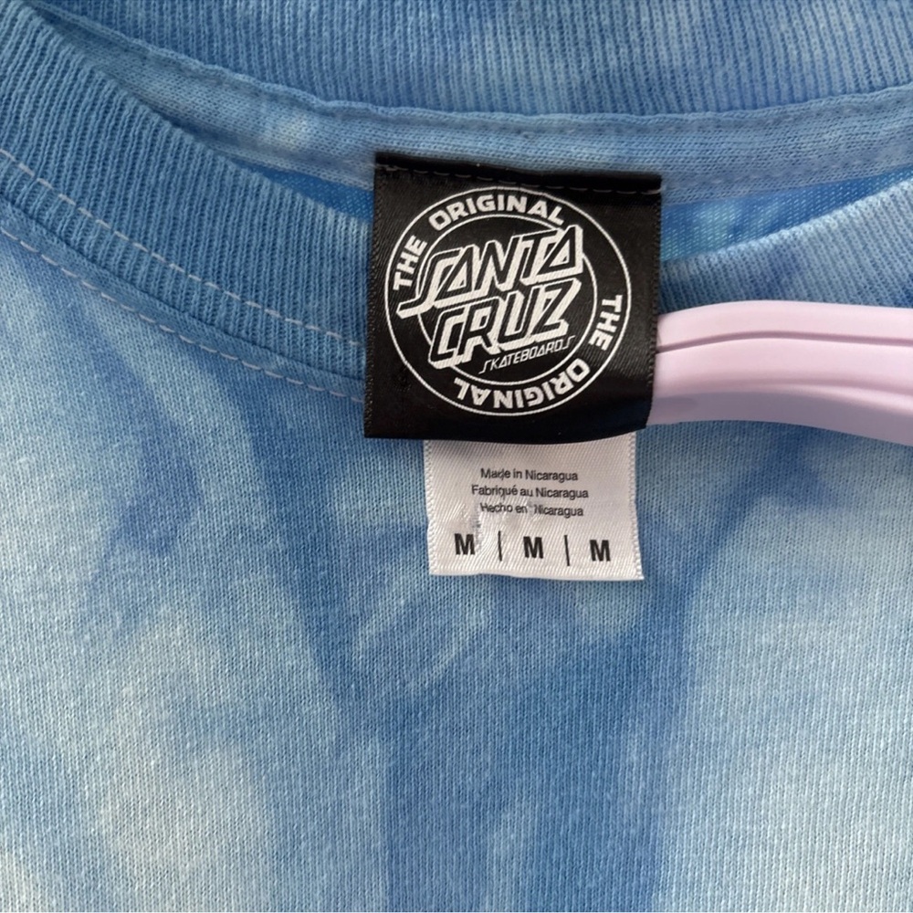 Santa Cruz Skateboards Medium Blue Tie-Dye Long Sleeve Shirt - Picture 7 of 9